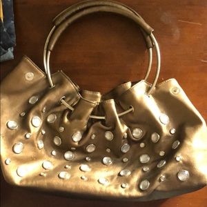 Gold rhinestone hobo purse